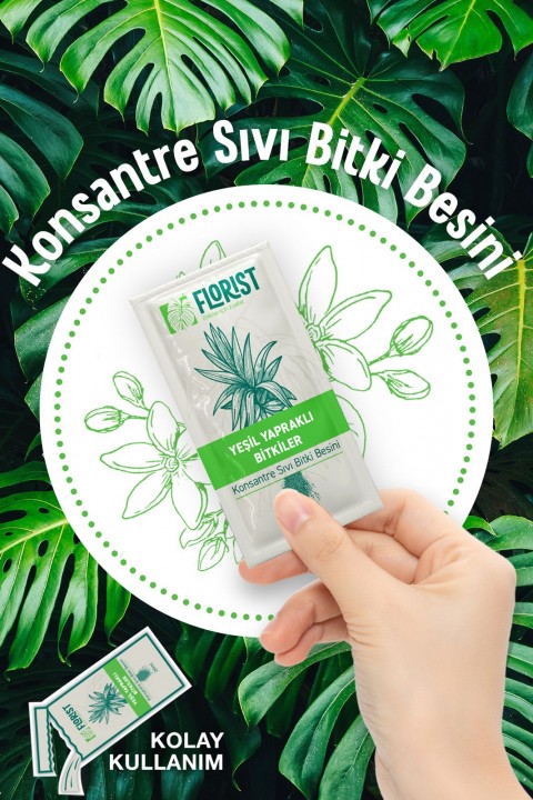 Florist Yeşil Yapraklı Bitkiler Sıvı Konsantre Bitki Besini